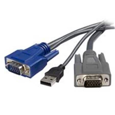 Dynamicfunction 6 ft. Ultra-Thin USB VGA 2 in 1 KVM Cable - Black - 6 ft. 1.8 m DY2759531
